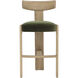 Horton 41 inch Rustic Oak / Forest Green Barstool